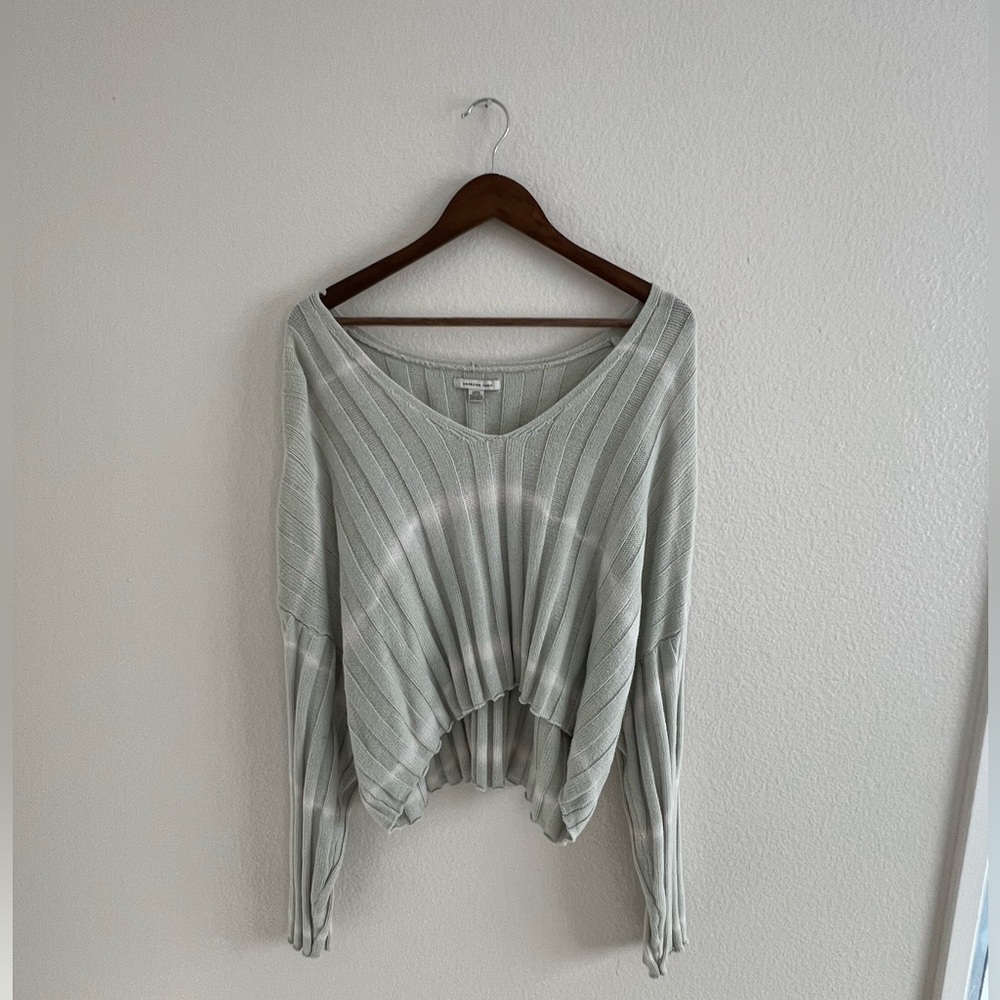 American Eagle Oversized Cropped Sweater Tie Dye Size L